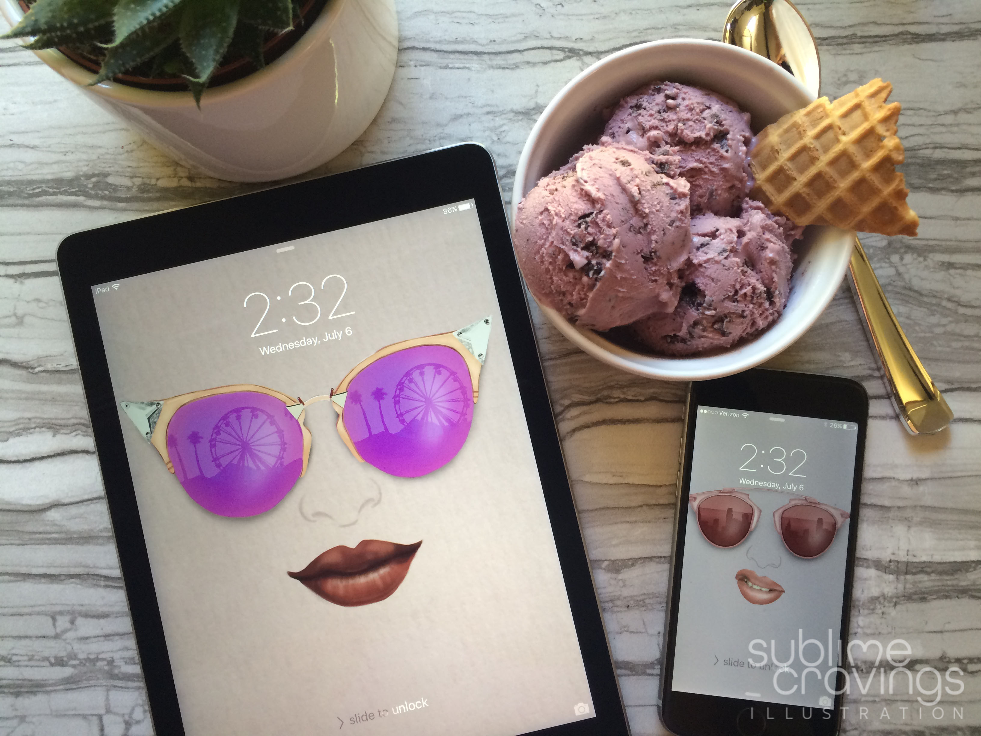 Summer Vibes And Sunnies Wallpaper - Gelato - HD Wallpaper 