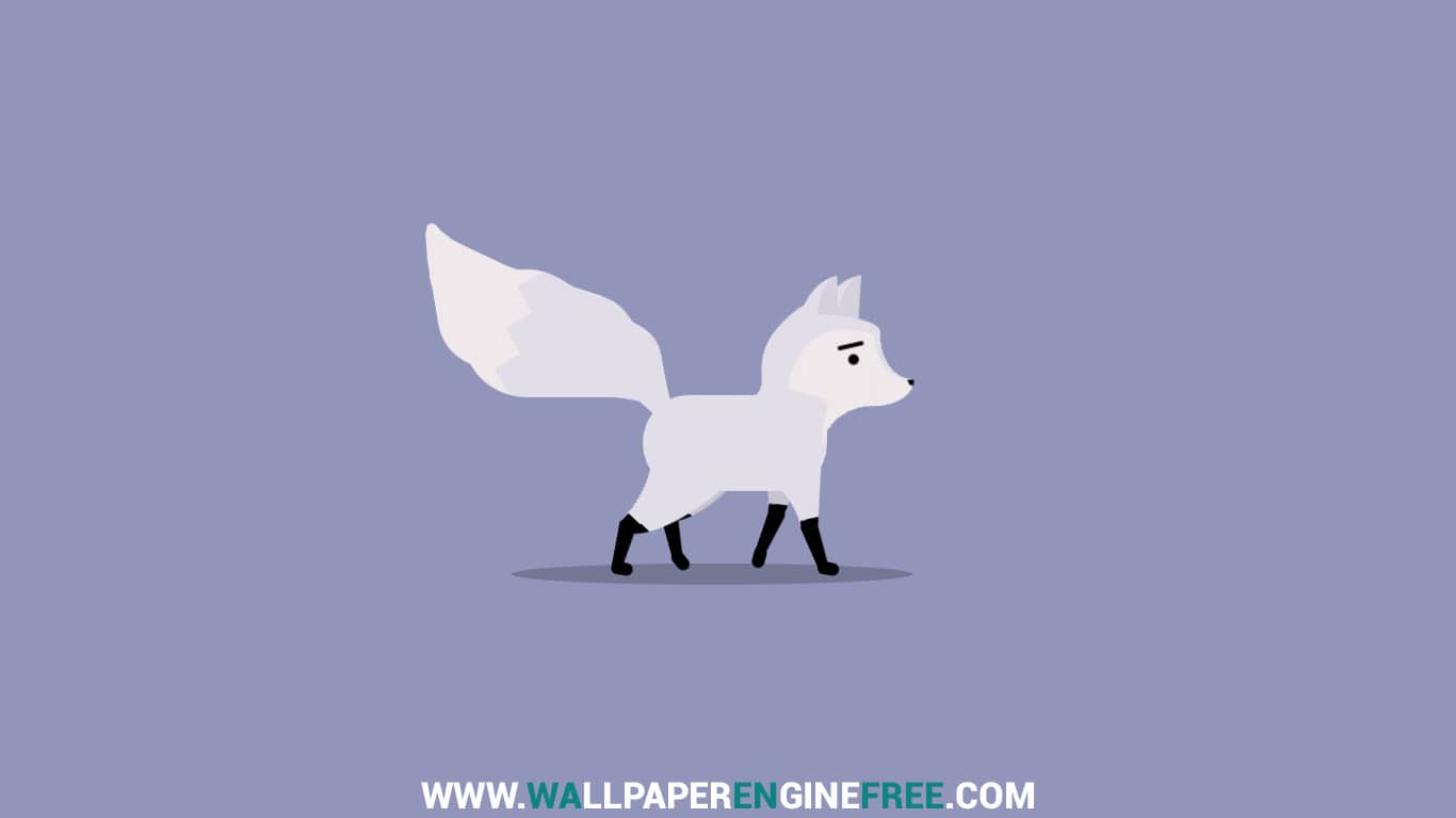 Download Snow Fox Wallpaper Engine - Illustration - HD Wallpaper 