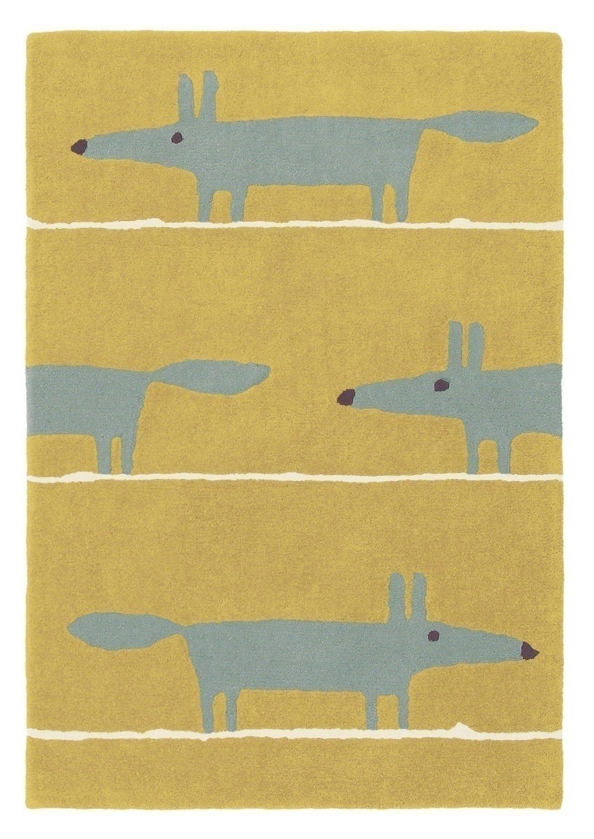 Mr Fox Mustard Rug Scion Cm 25306-90x150 Scion - Dywan Dziecięcy Żółty - HD Wallpaper 