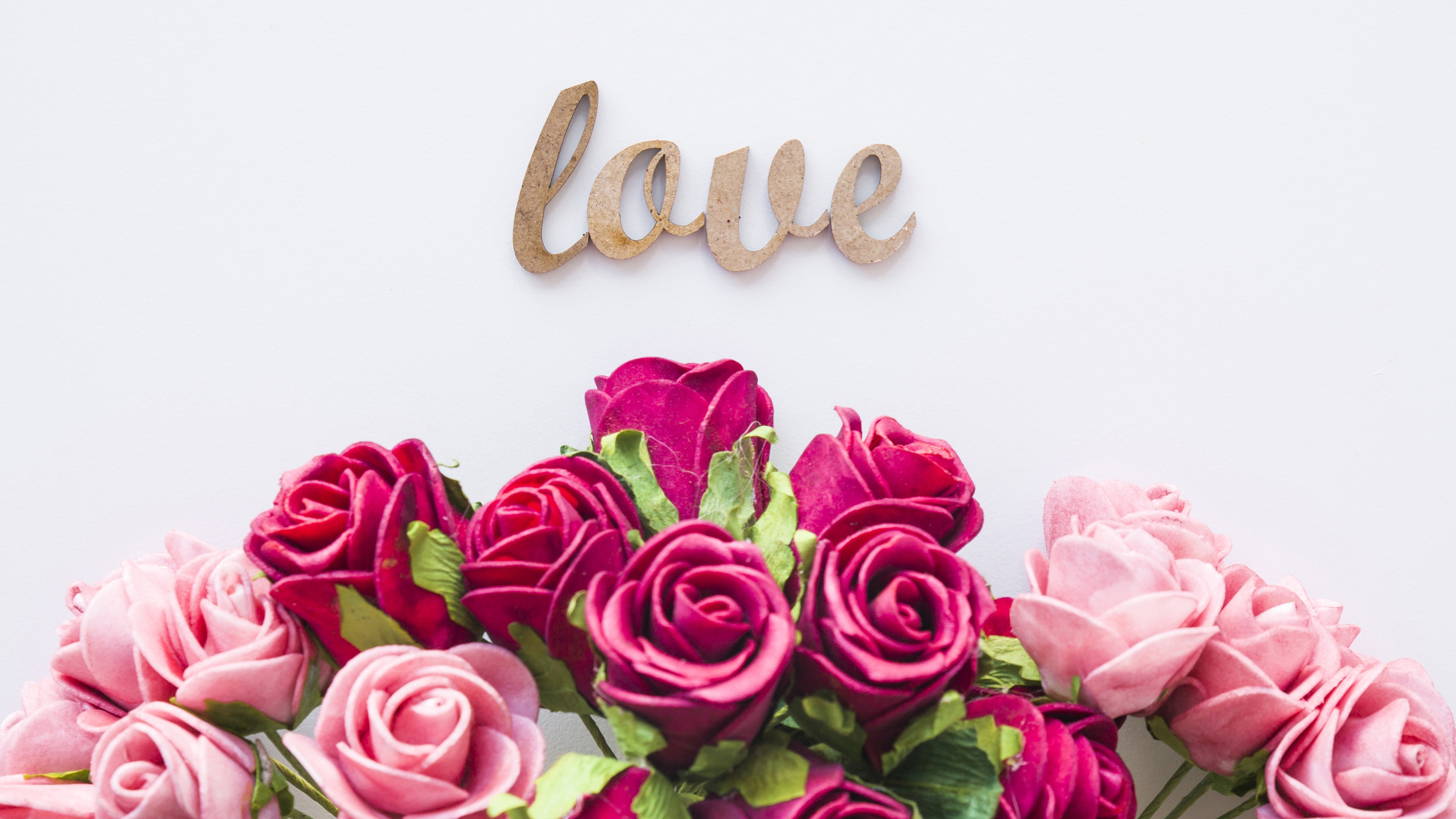 Love Pink Flowers Wallpaper - Love Pink - HD Wallpaper 