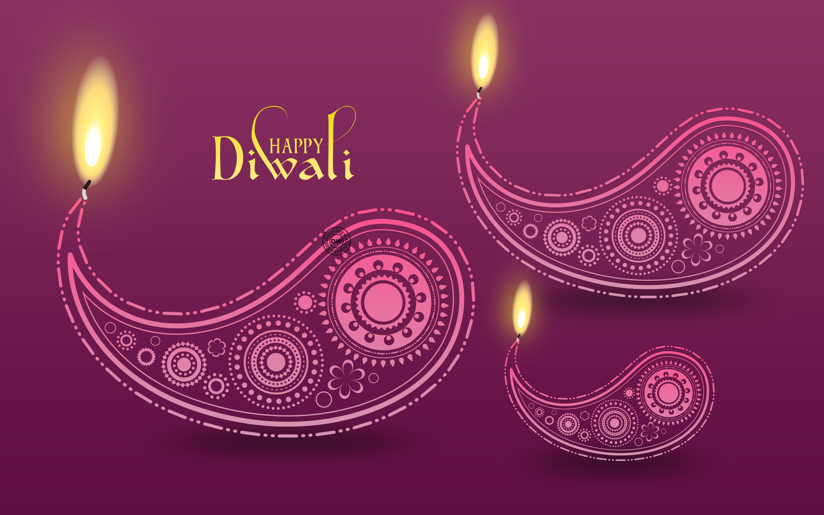 Diwali Hd Wallpaper With Beautiful Diva Happy Diwali, - Happy Diwali 2018 Hd - HD Wallpaper 