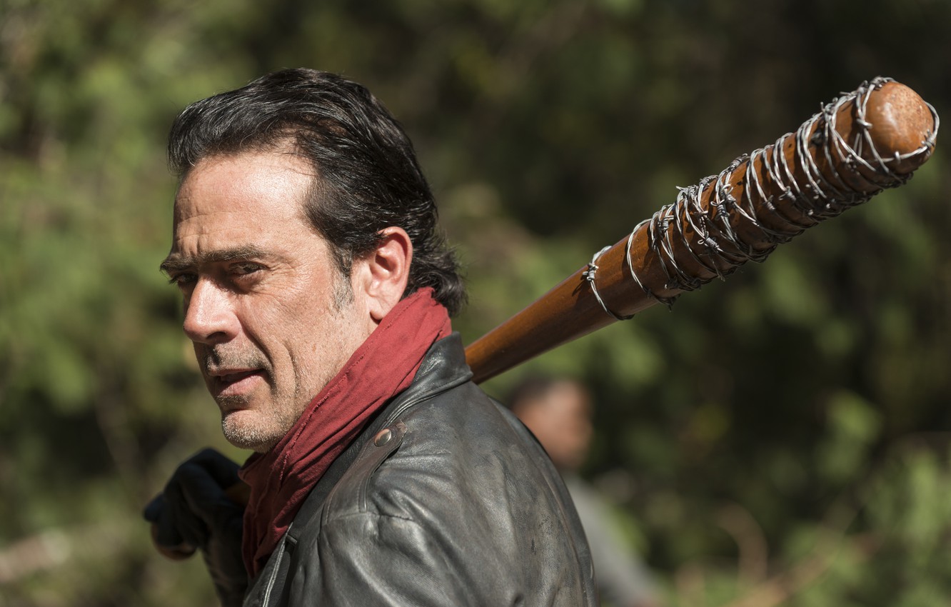 Photo Wallpaper Baseball Bat, Jeffrey Dean Morgan, - Walking Dead Season 7 Finale - HD Wallpaper 