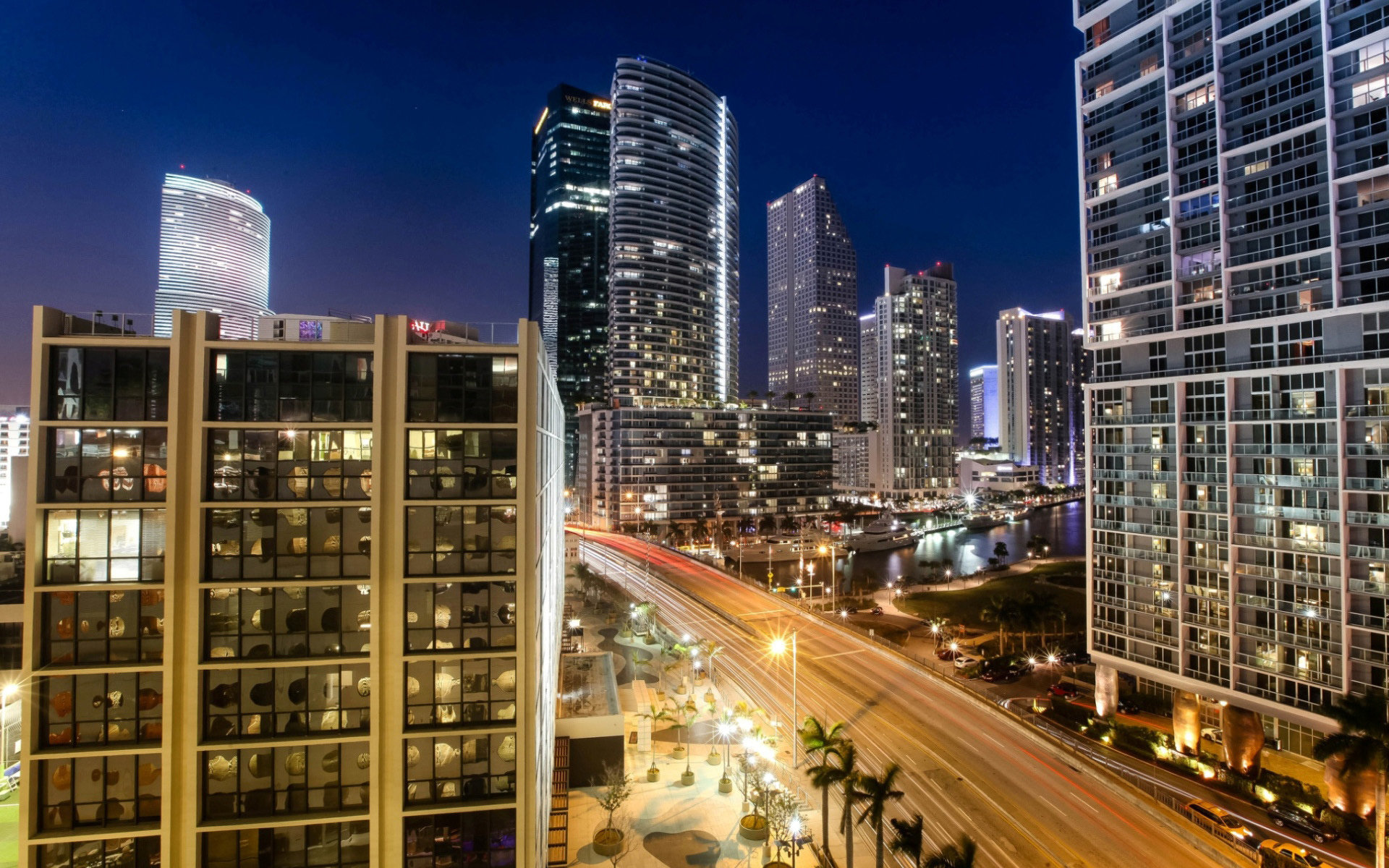 Free Download Miami Wallpaper Id - Miami City At Night - HD Wallpaper 