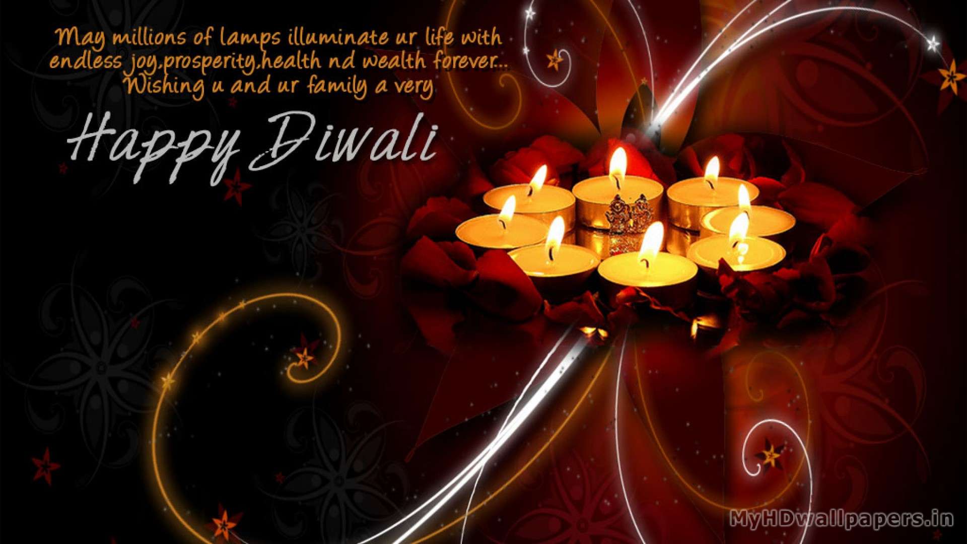 Diwali - Happy Diwali To My Family And Friends - HD Wallpaper 