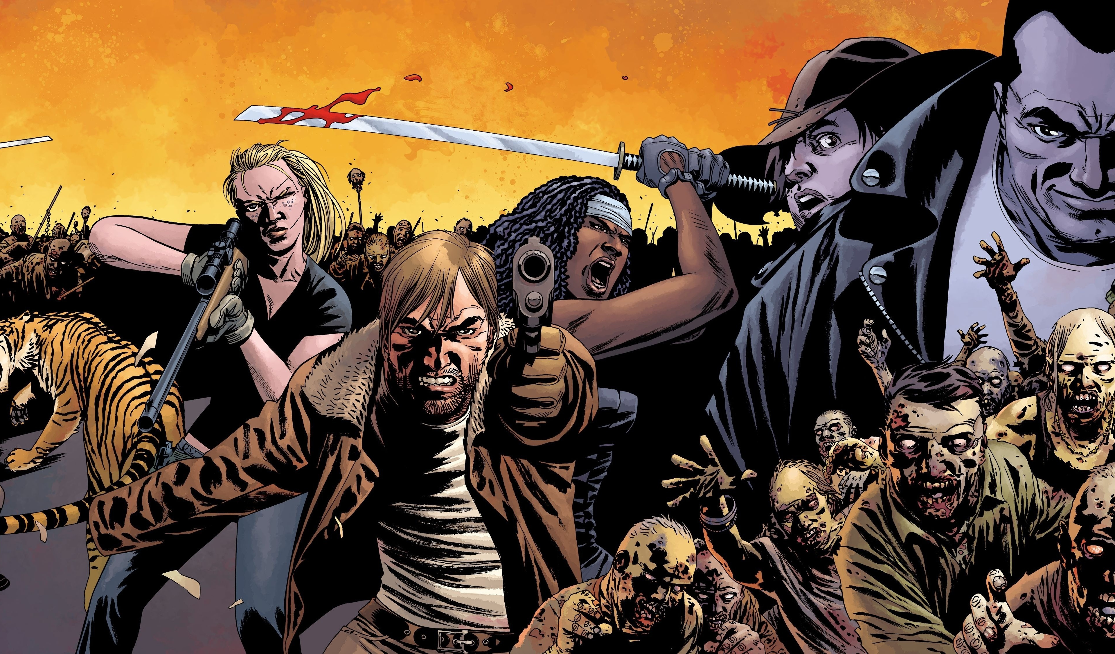 The Walking Dead, Comics, Zombies, Wallpaper - Walking Dead Comic - HD Wallpaper 