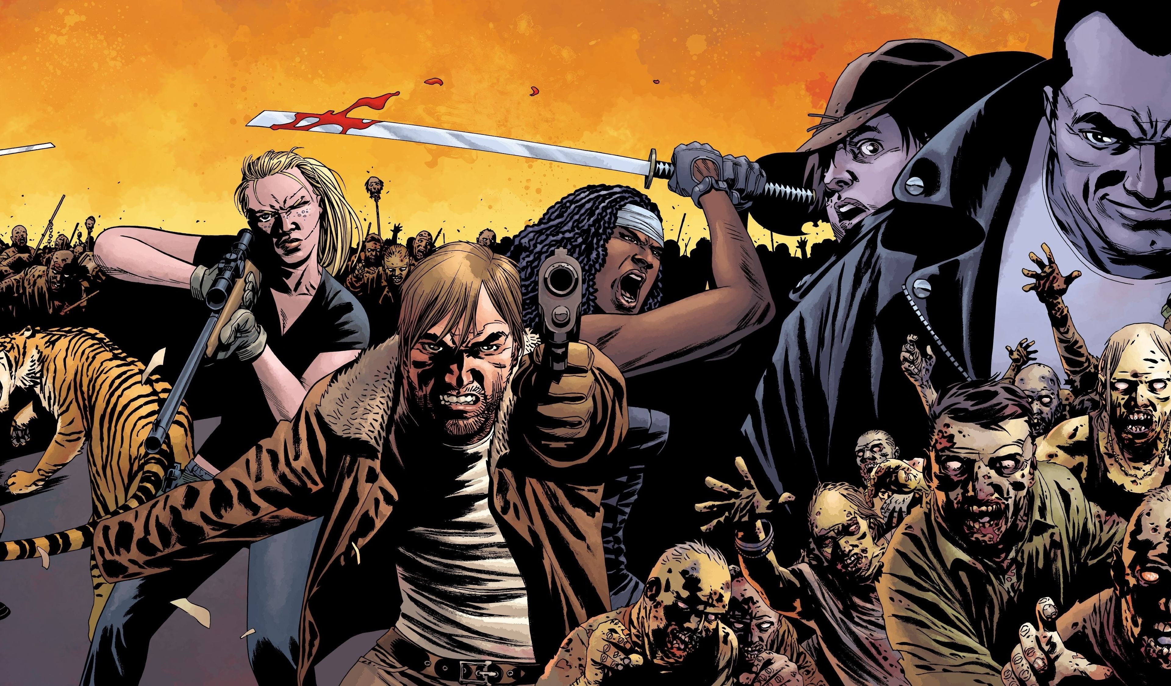 The Walking Dead Comics Zombies Wallpaper Walking Dead Comic 3840x2252 Wallpaper Teahub Io