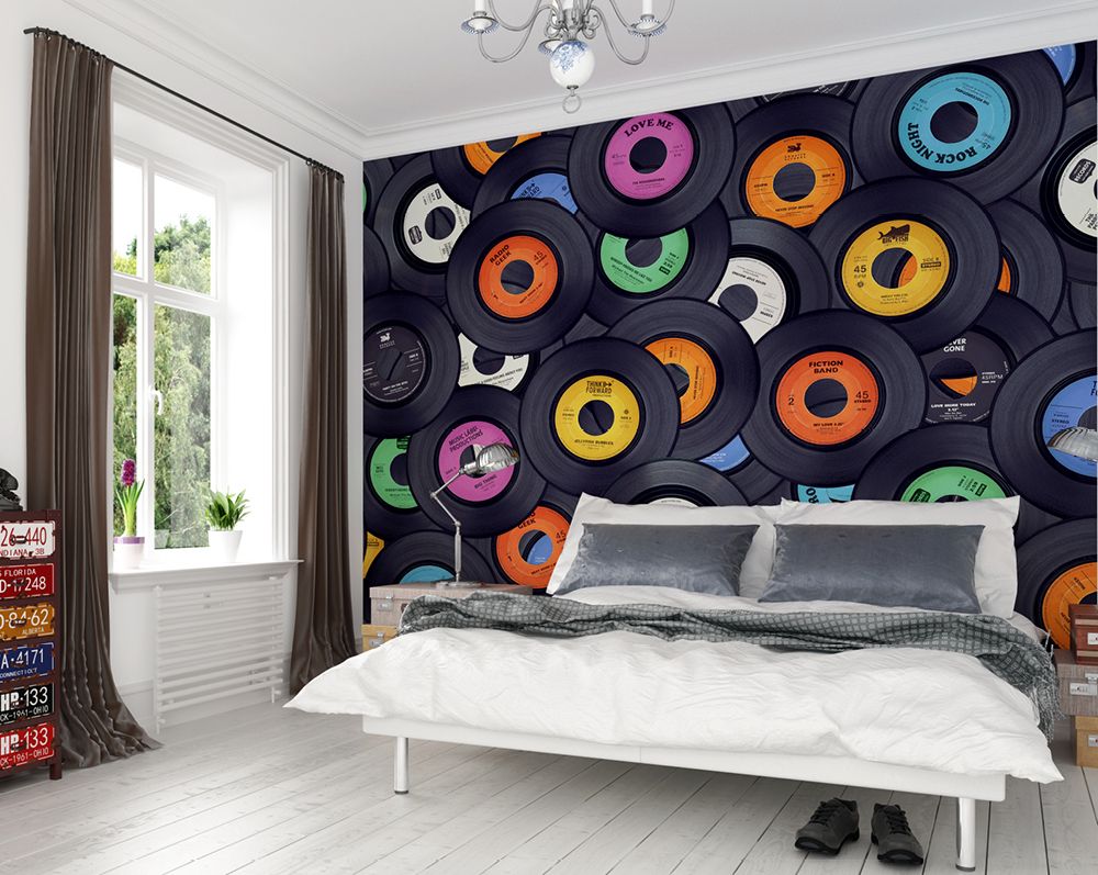 Vinyl Music Wallpaper For Room - HD Wallpaper 