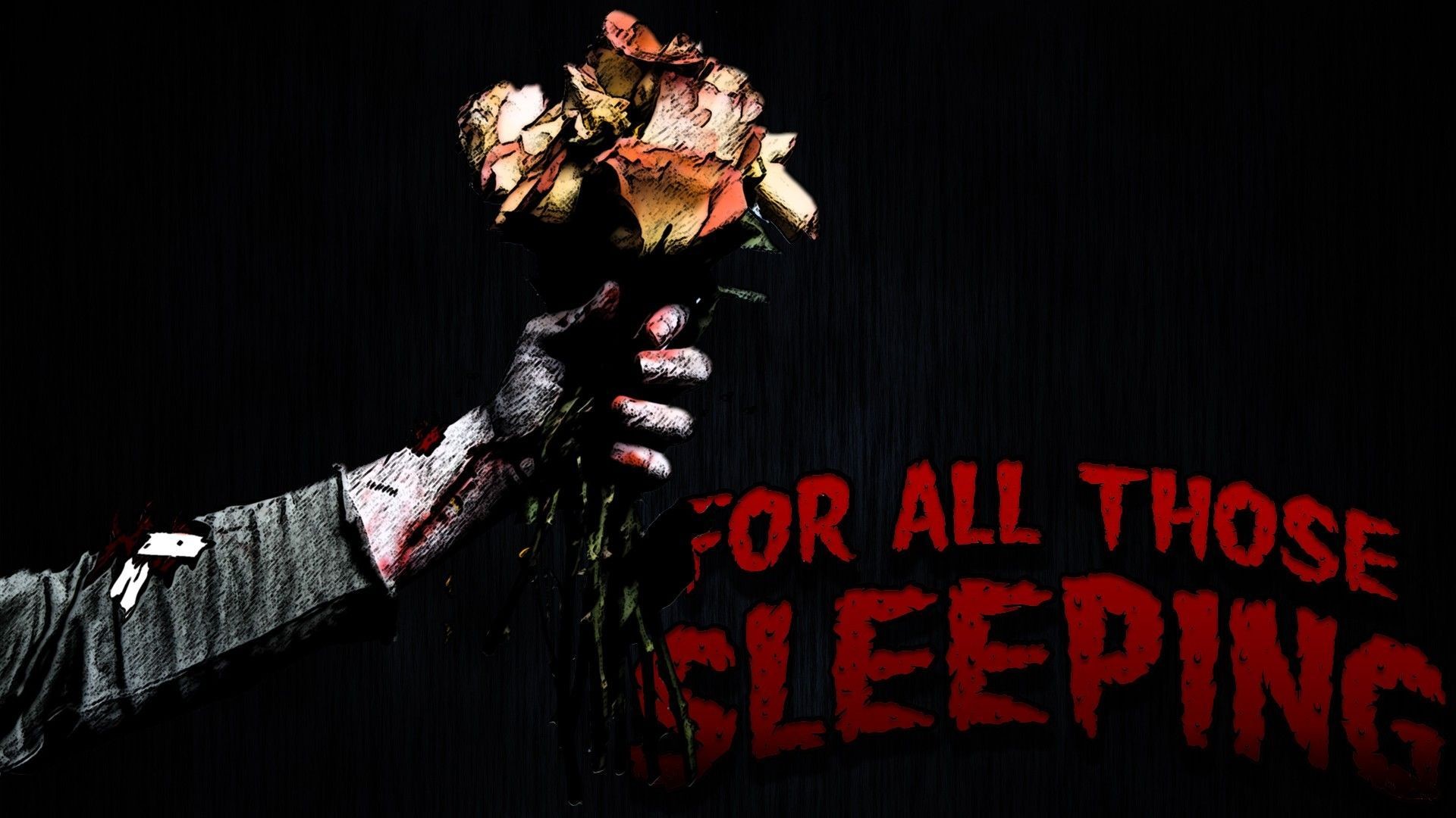 Black Vs Death Metal Hd Wallpaper Id - All Those Sleeping Cross Your - HD Wallpaper 