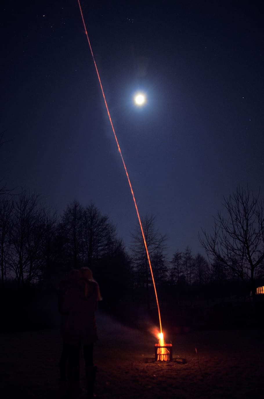 Launch, Rocket, Silvester, Fire, Friends, Night, Sky, - Night - HD Wallpaper 