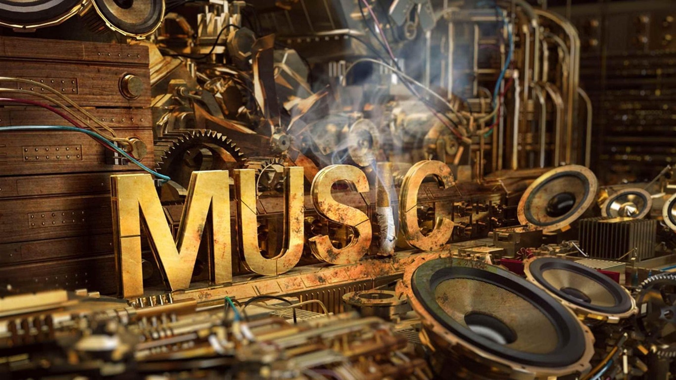 Abstract Music-music Lovers Wallpaper2012 - 3ds Max Typography - HD Wallpaper 