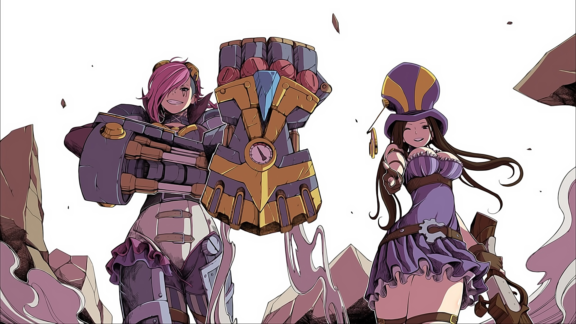 Caitlyn & Vi Wallpaper - Lol Vi And Caitlyn - HD Wallpaper 