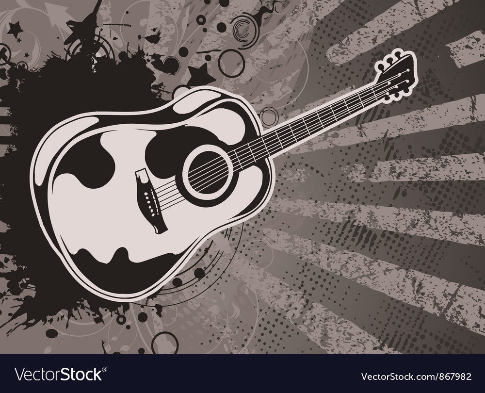 Guitar Vector - HD Wallpaper 