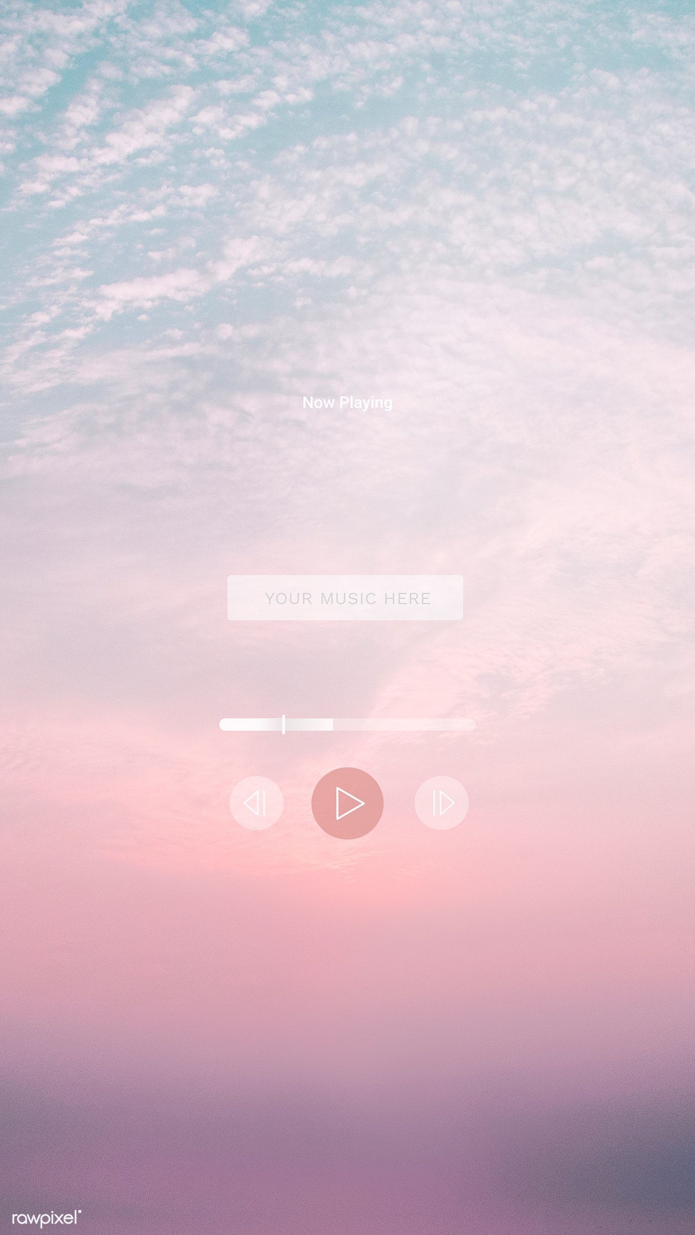 Pink Music Player Aesthetic - 1400x2488 Wallpaper 