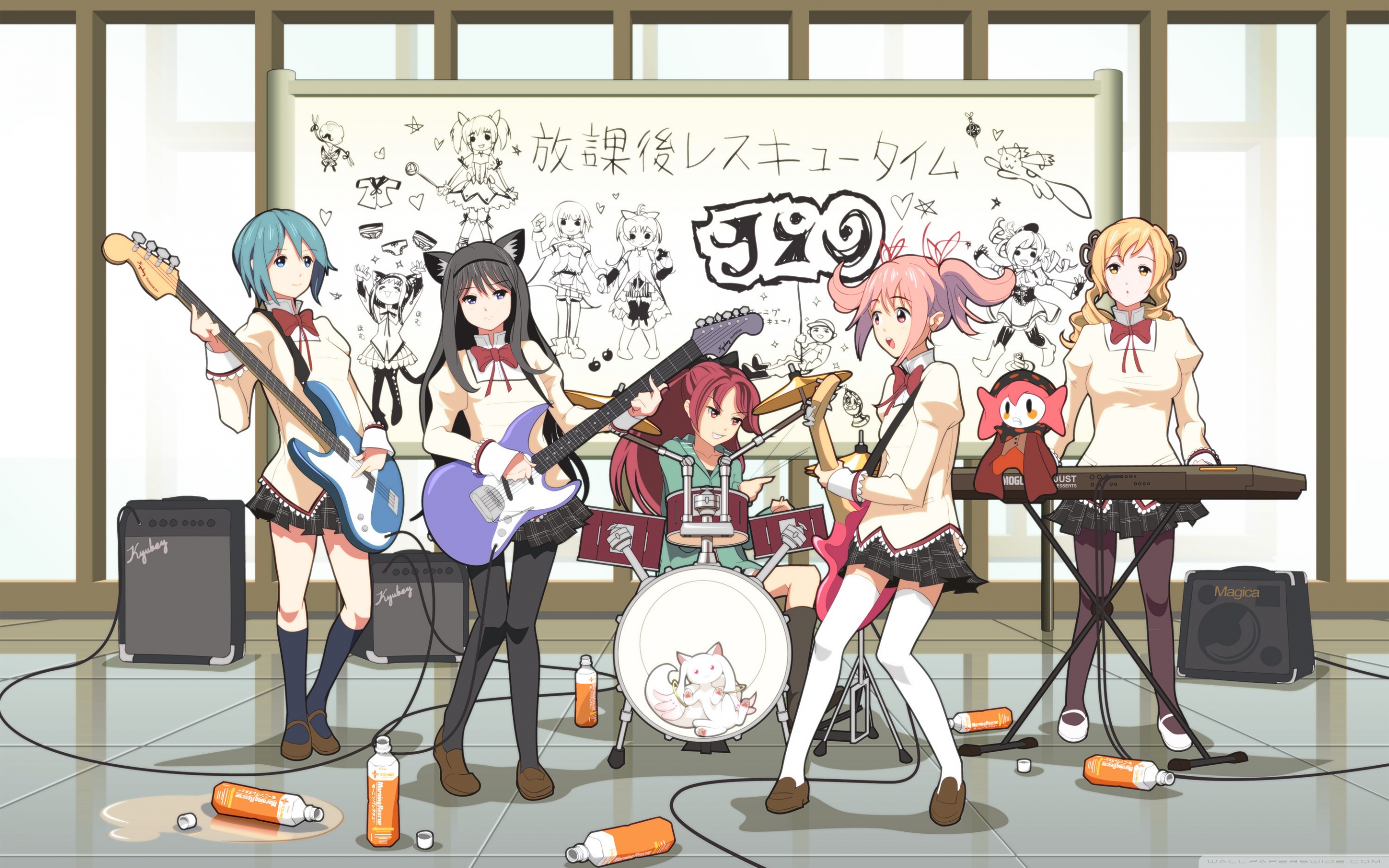 Madoka Magica Crossover Fanart - HD Wallpaper 