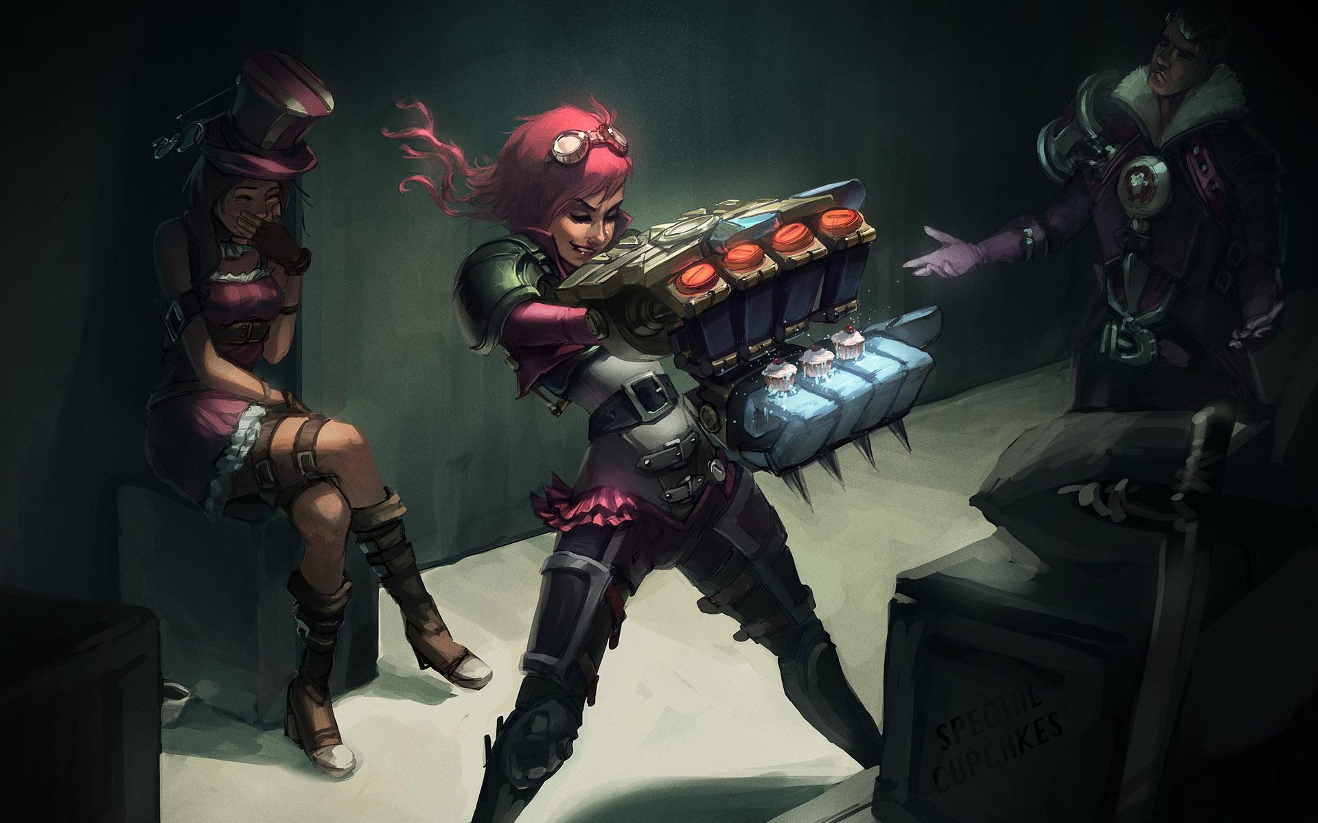 Hd Vi, Jayce And Caitlyn In League Of Legends Wallpaper - Vi League Of Legends - HD Wallpaper 