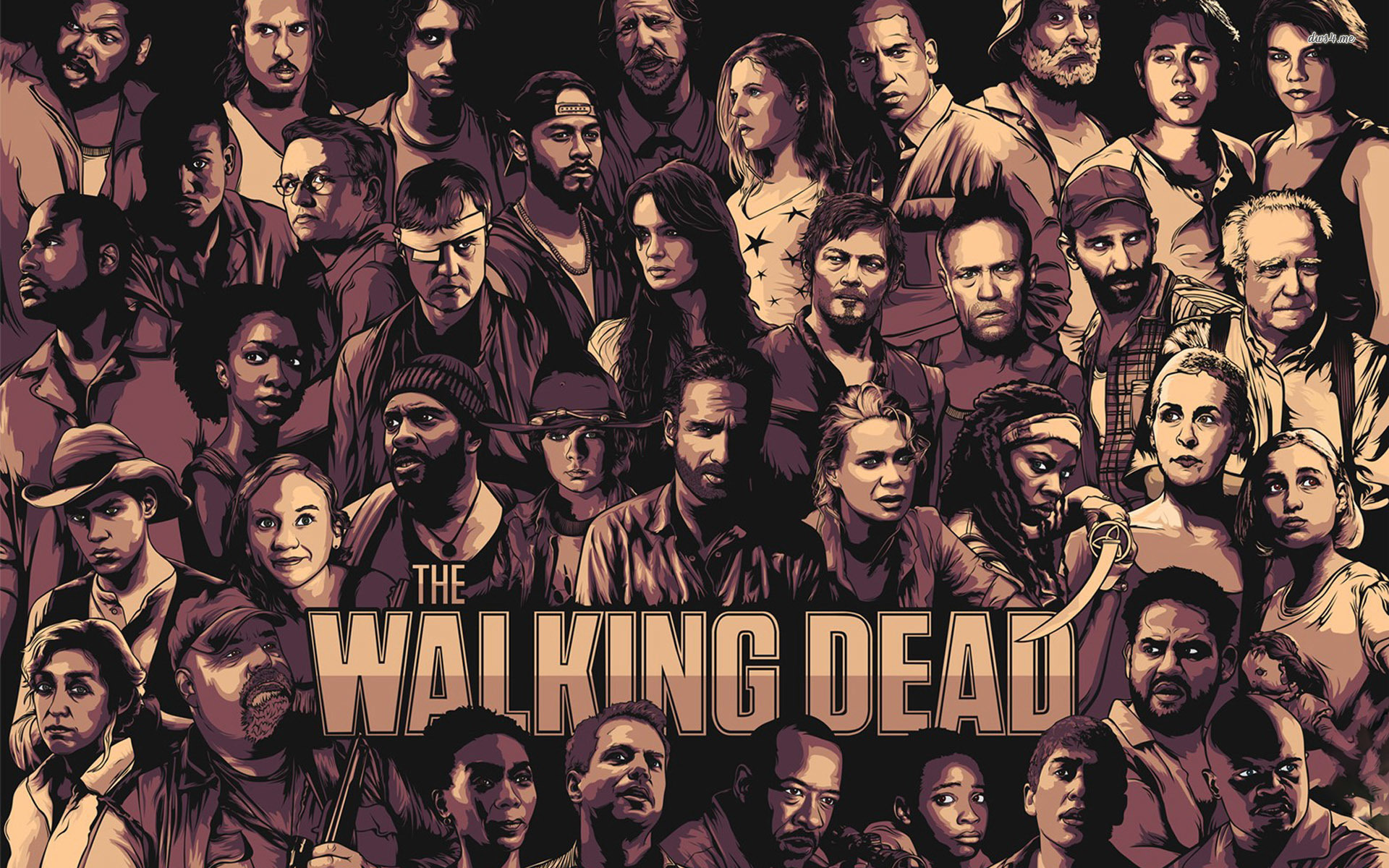 Walking Dead Wallpaper Art - HD Wallpaper 