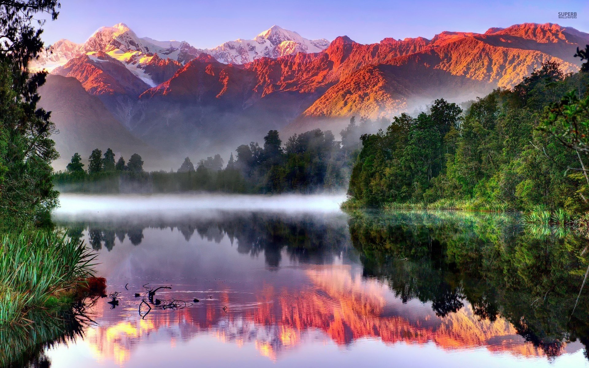 Red Rocky Mountains Wallpaper - New Zealand Landscape - HD Wallpaper 