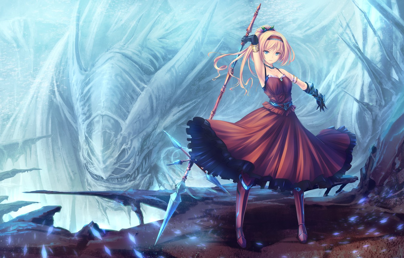 Photo Wallpaper Girl, Weapons, Monster, Dress, Gloves, - Epic Music Of All Times See - HD Wallpaper 