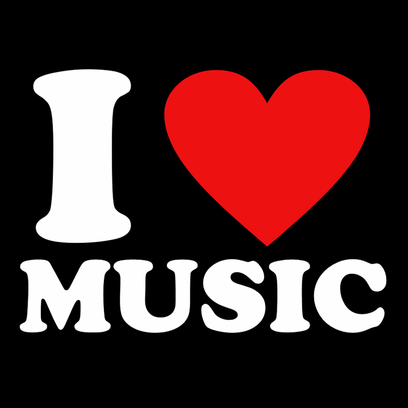 I Love Music Black - متن در مورد اهنگ - HD Wallpaper 