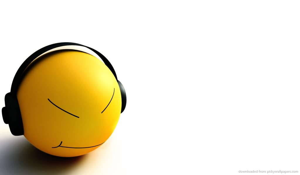 Download Smiley Listening To Music Wallpaper - Music - HD Wallpaper 