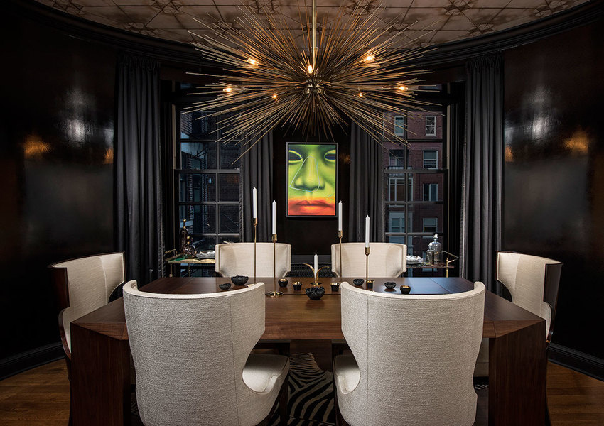 Dark Paint In Dining Room - HD Wallpaper 