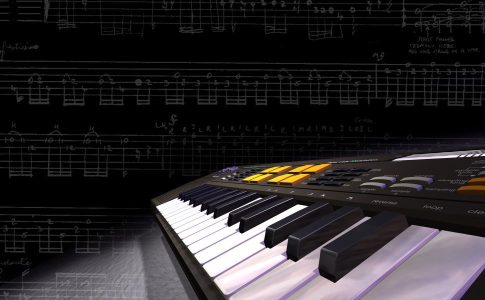 Keyboard Music Wallpaper Hd - HD Wallpaper 