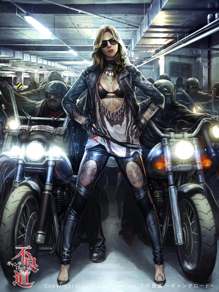 Fantasy Girl Motorcycle - HD Wallpaper 