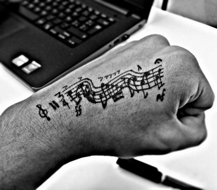 Notas Musicales Blanco Y Negro - HD Wallpaper 