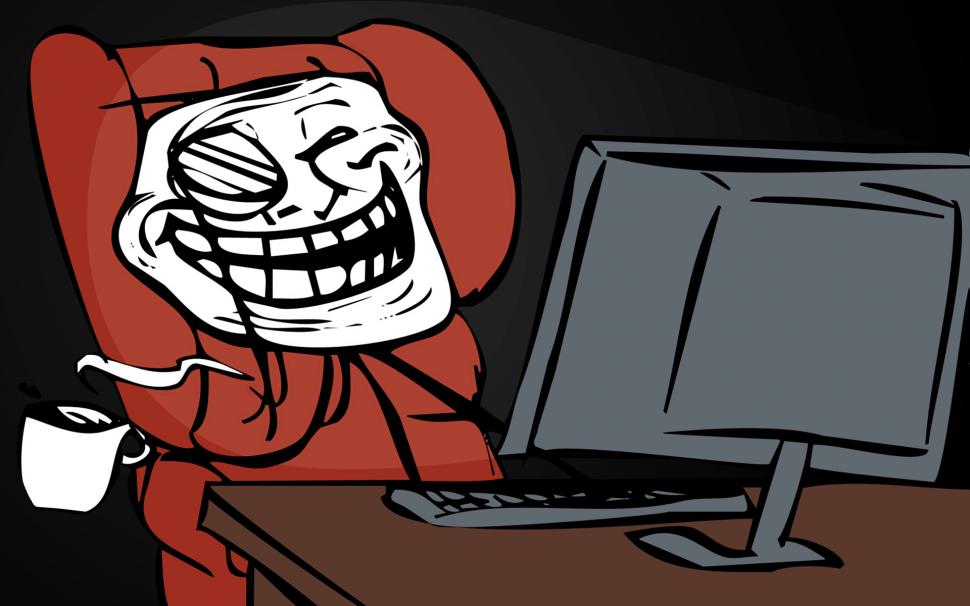 Troll Computer Like A Boss Wallpaper,troll Hd Wallpaper,boss - Troll Face Pc - HD Wallpaper 