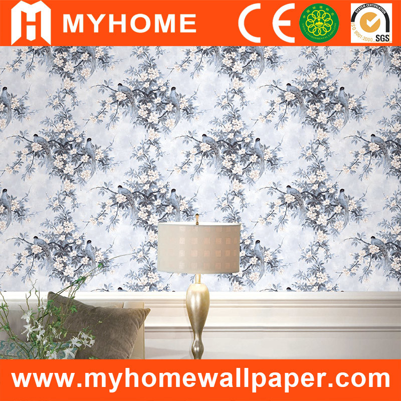 Country Style Floral Wallpaper With Birds Pictures - Wallpaper - HD Wallpaper 