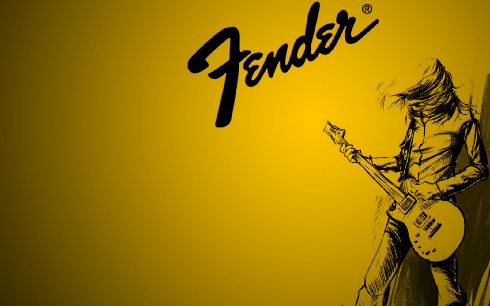 Fender Guitar Yellow Wallpapers For Desktop Hd Wallpapers - Fender Background - HD Wallpaper 