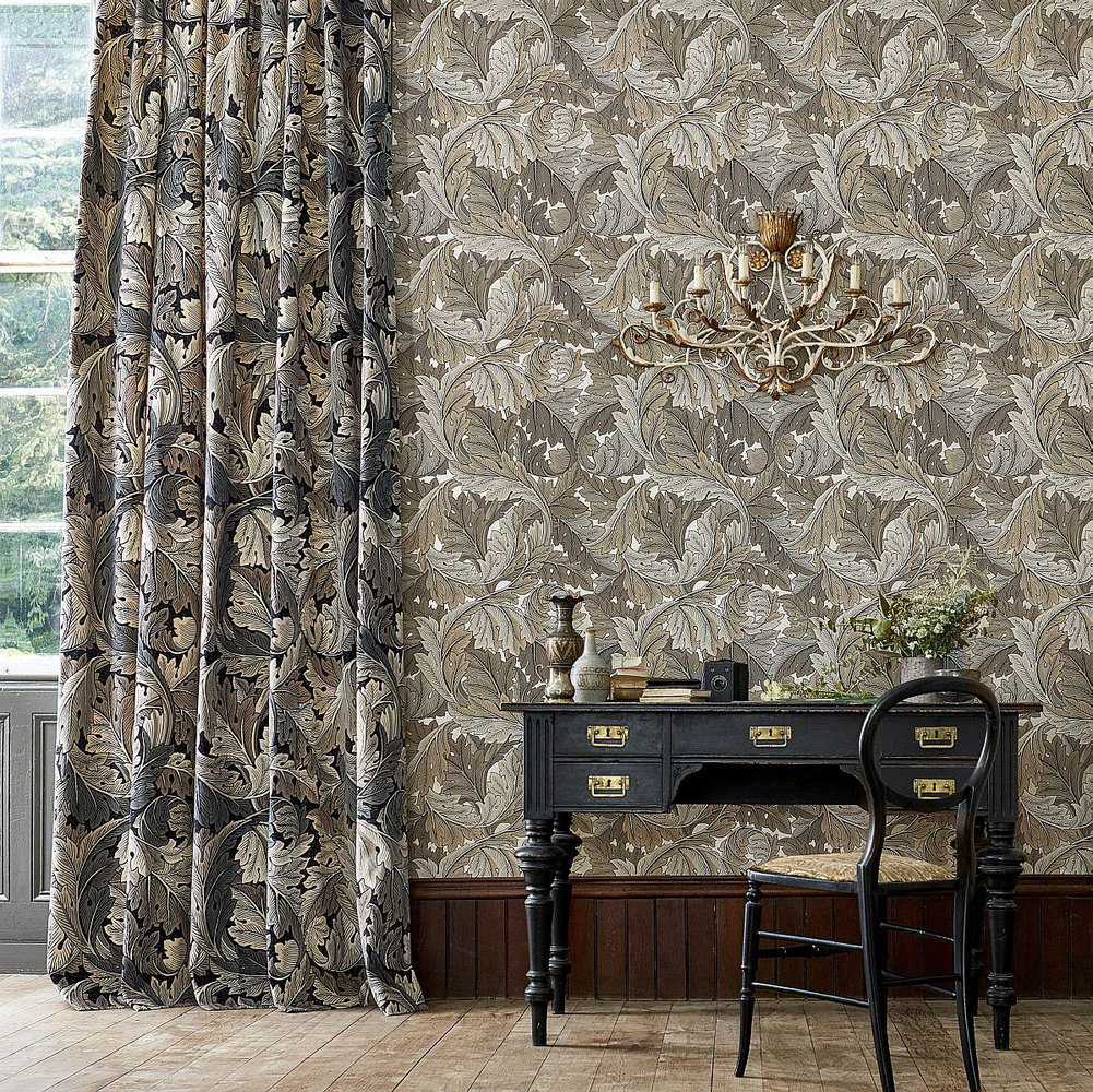 Morris Acanthus Manilla / Stone Wallpaper - William Morris Acanthus - HD Wallpaper 
