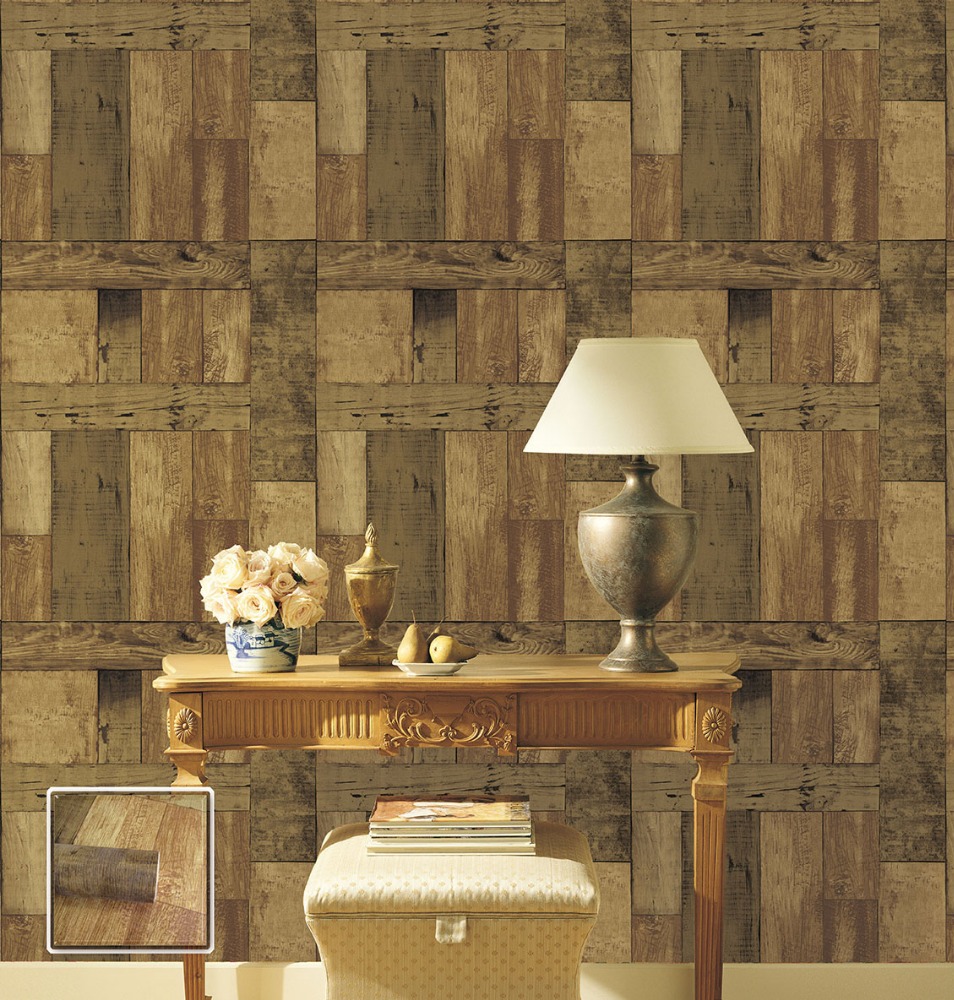 New Wood Brick Design Wallpaper Country Style Wallpapers - End Table - HD Wallpaper 