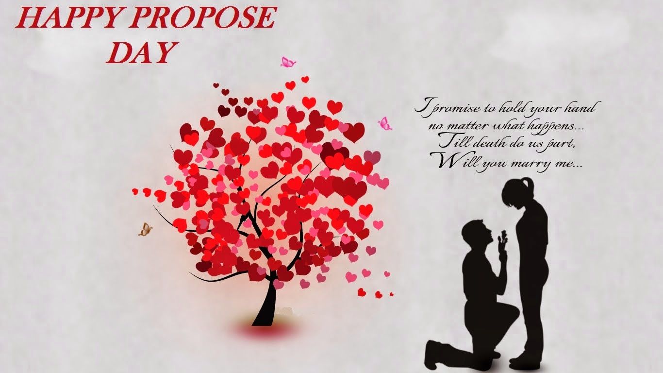 8 Feb Propose Day - HD Wallpaper 