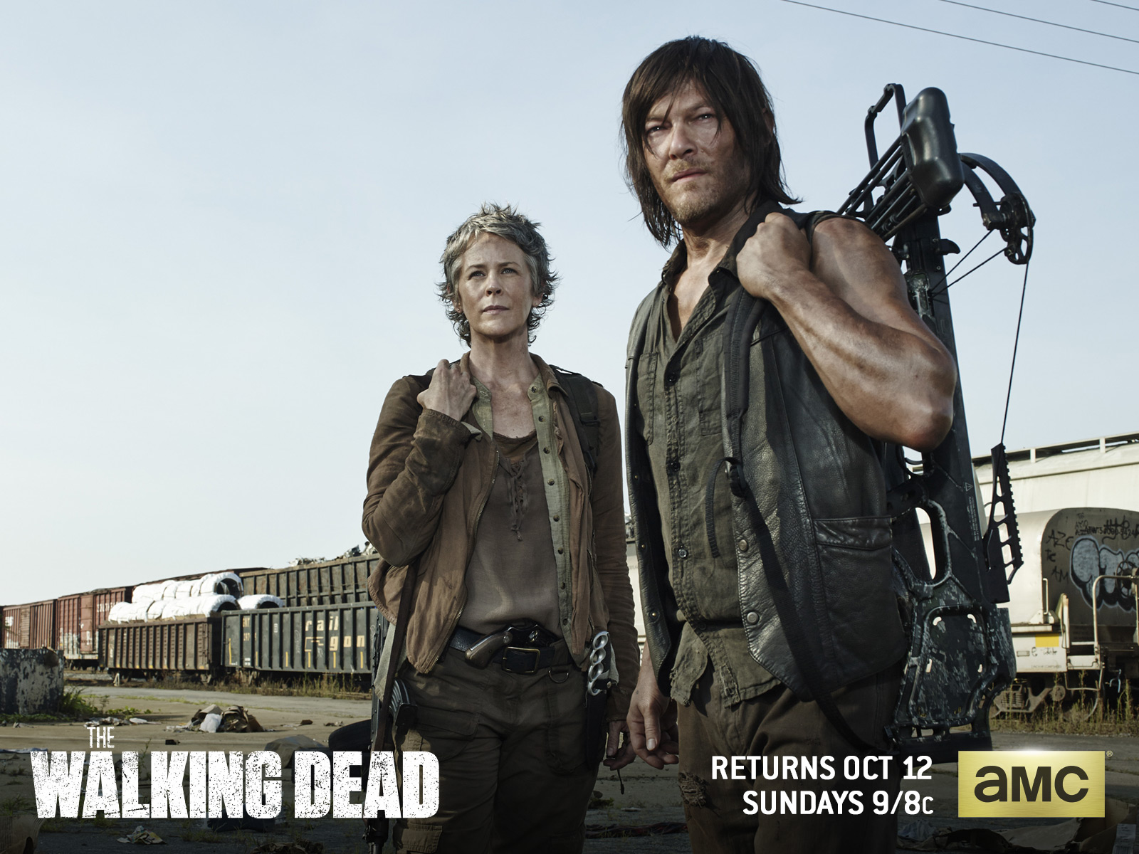 Daryl Dixon & Carol Peletier - Walking Dead Daryl Season 5 - HD Wallpaper 