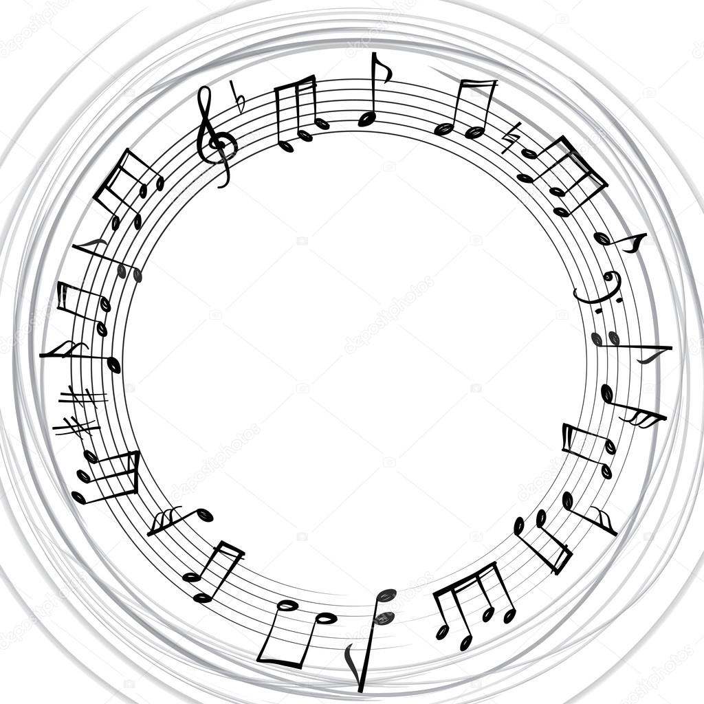 Musical Notes Round Border - HD Wallpaper 