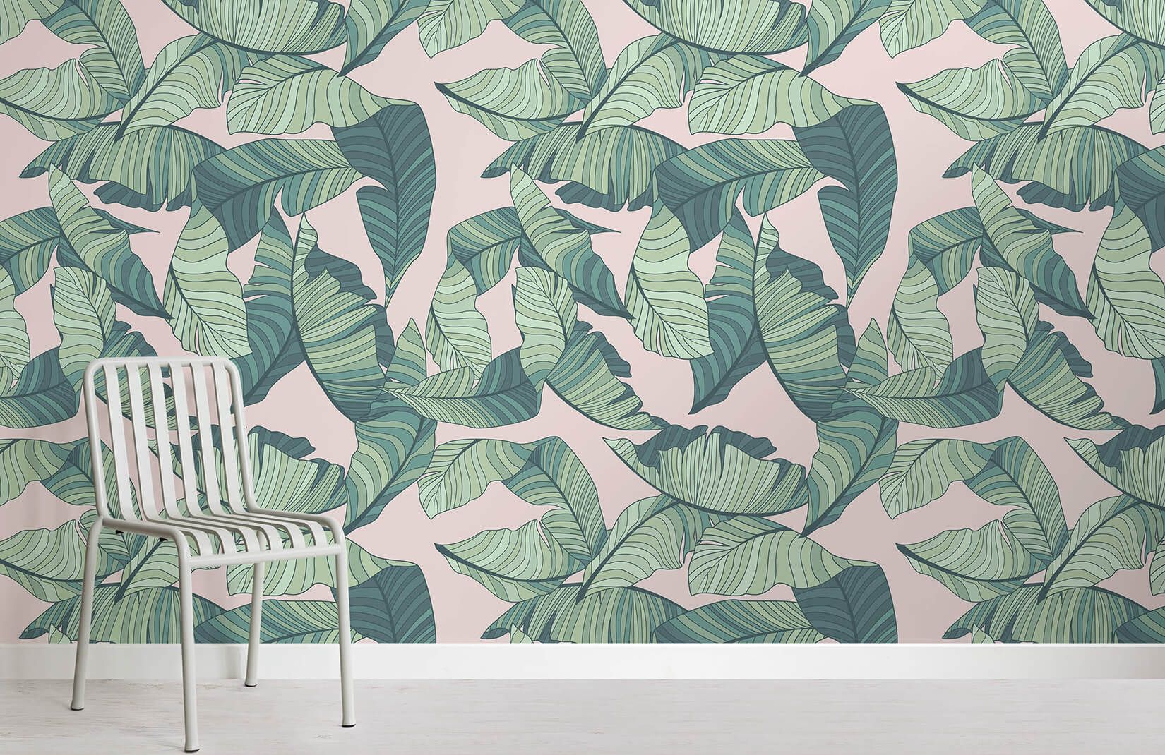 Pink And Green Tropical Background - HD Wallpaper 