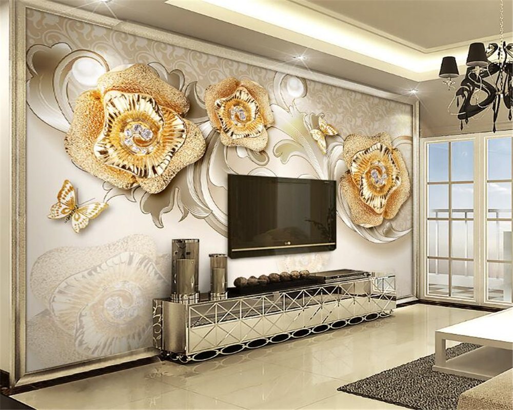 Butterfly Wallpaper For Walls Josette Gold Erfly Iphone - Living Room Trends 2019 Wallpaper 3d - HD Wallpaper 
