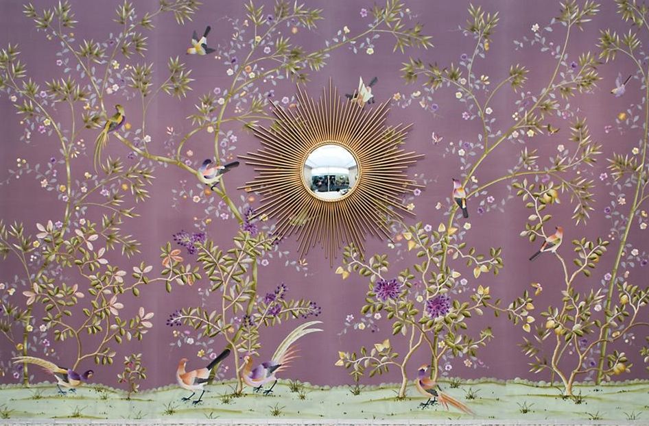 Purple Chinoiserie - HD Wallpaper 