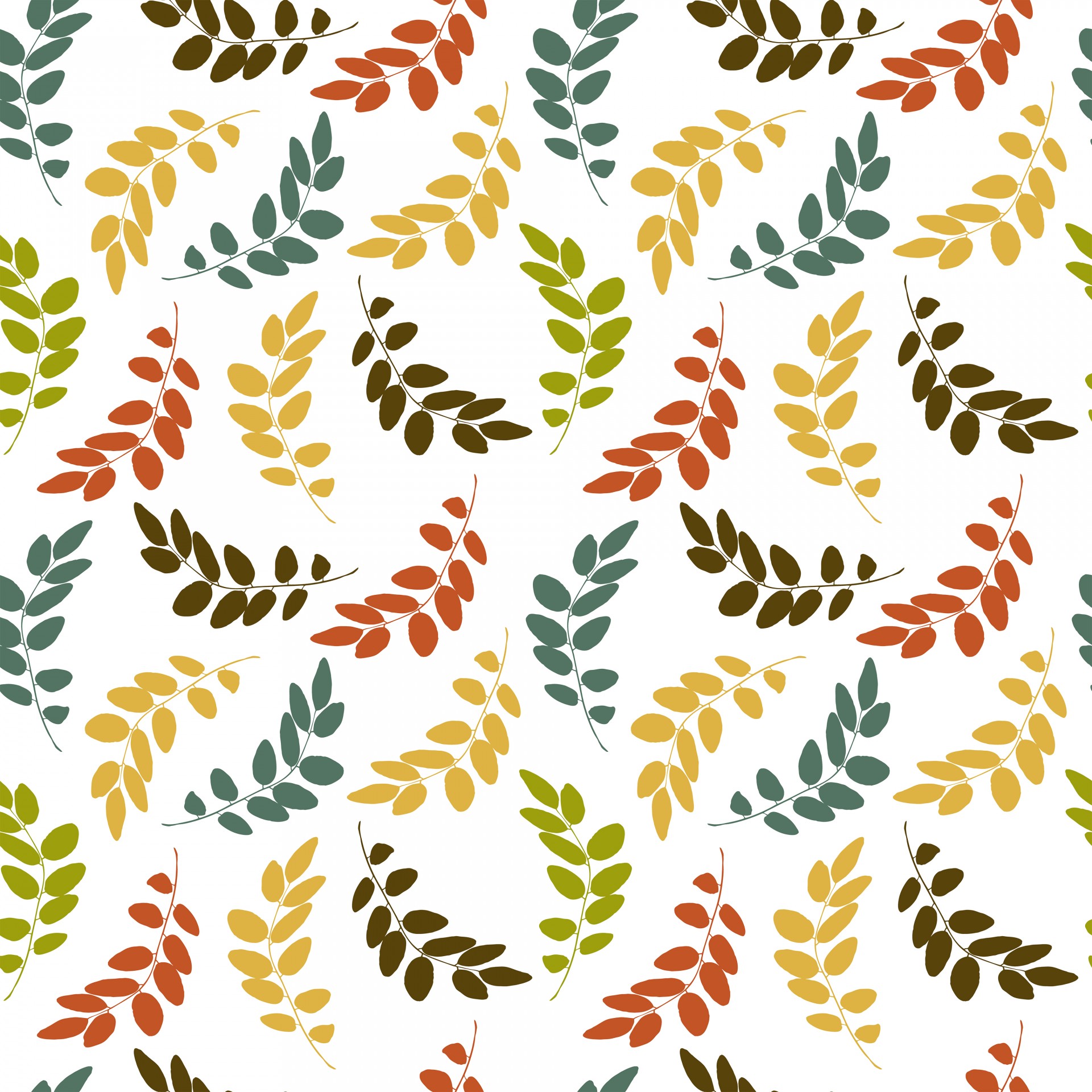 Leaf Leaves Seamless Free Photo - Pattern Design Leaves - HD Wallpaper 