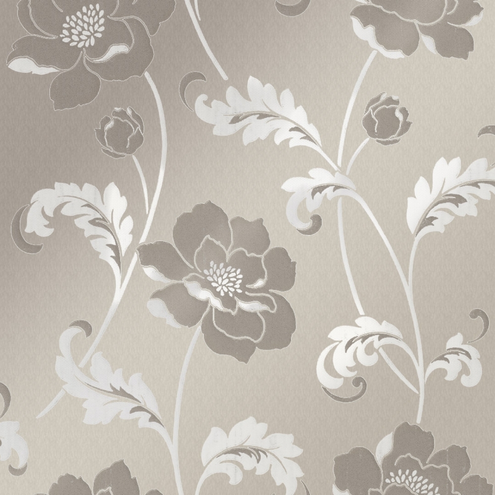 Floral Taupe - HD Wallpaper 