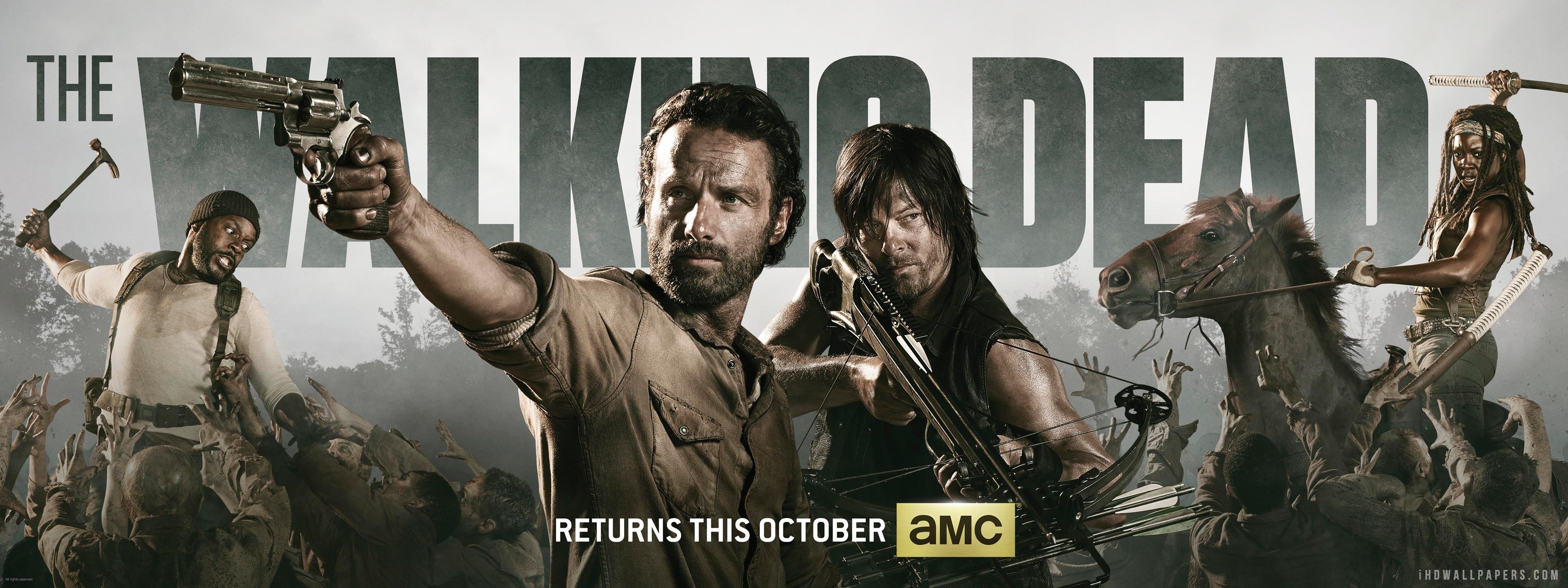 Walking Dead Daryl Wallpaper - Walking Dead Season 4 - HD Wallpaper 