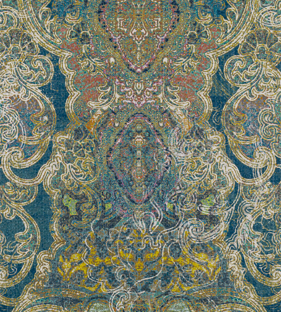 Romo Black Edition Maroque Lazurite Fabric - HD Wallpaper 