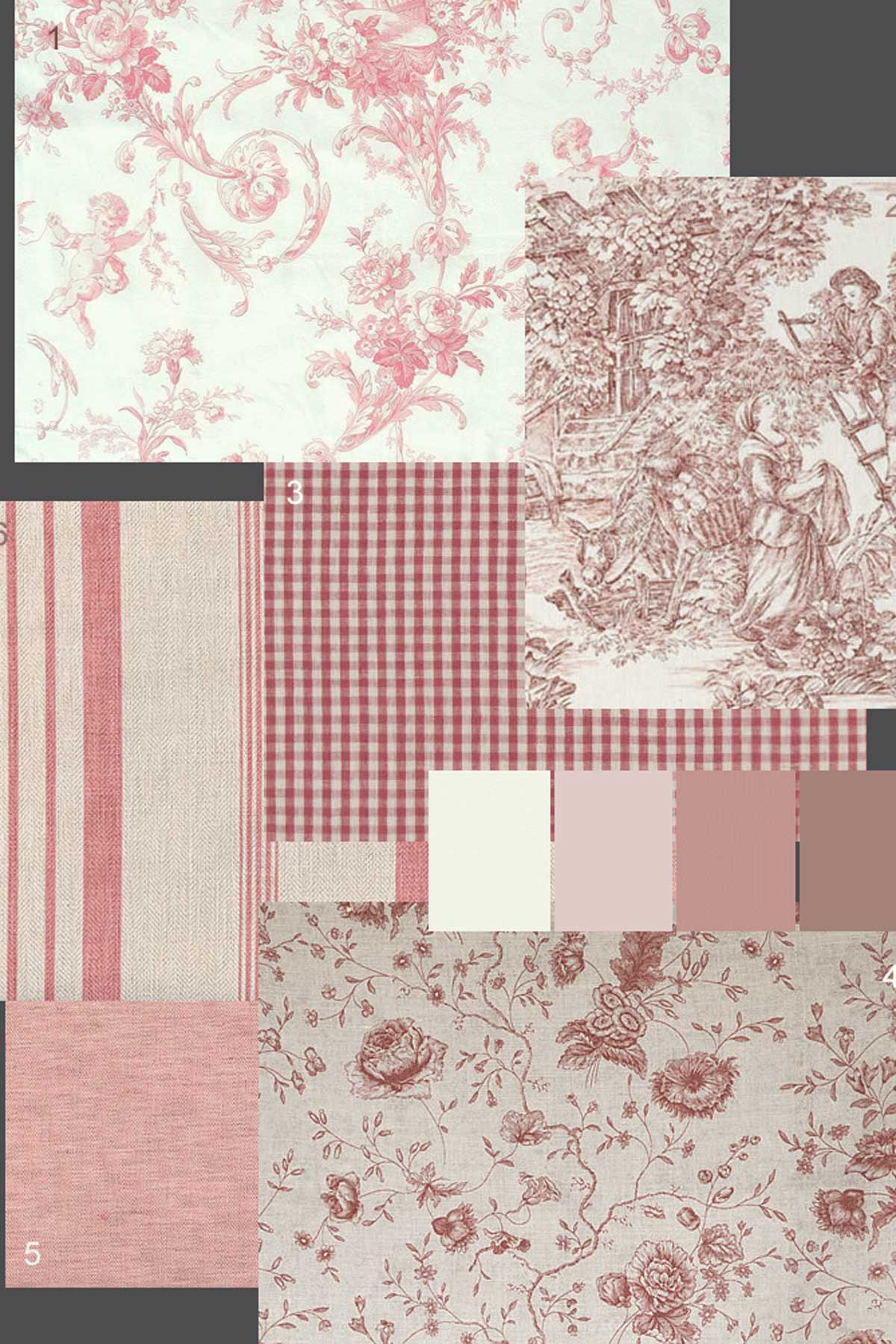 French Accent Style Pink Floral Patterns - Pink Bedroom Fabric - 1200x1799  Wallpaper 