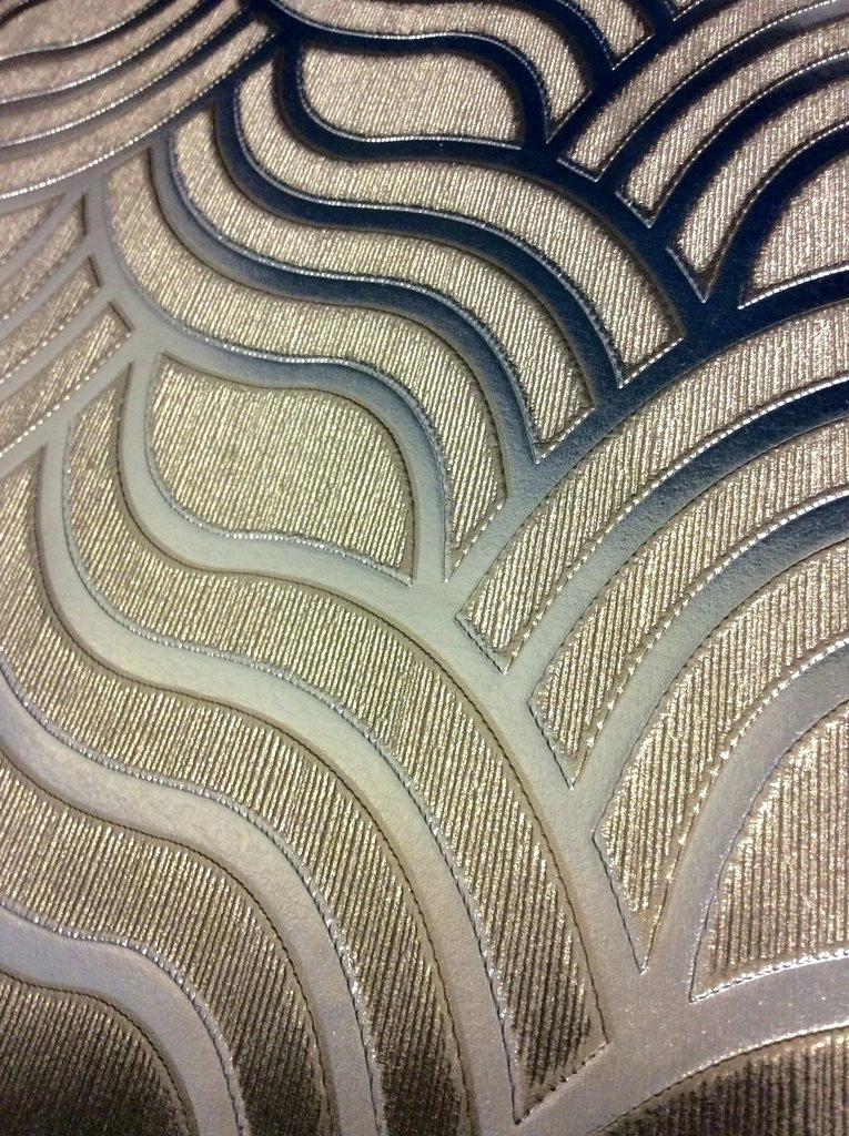 Art Deco Wallpaper Silver Precious Silk Gold Muriva - Muriva Precious Silks - HD Wallpaper 
