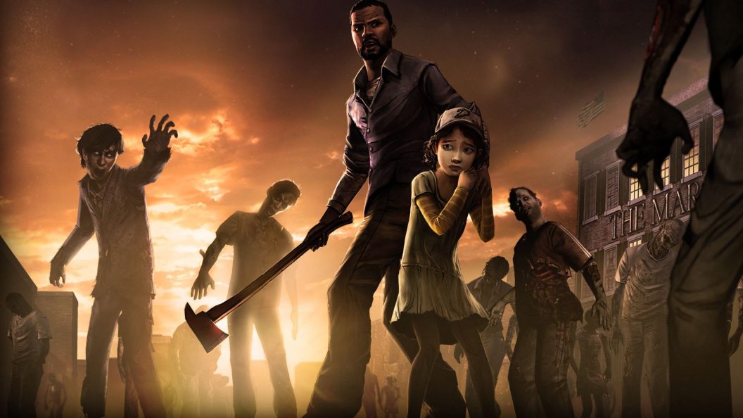 Lee And Clementine Walking Dead - HD Wallpaper 