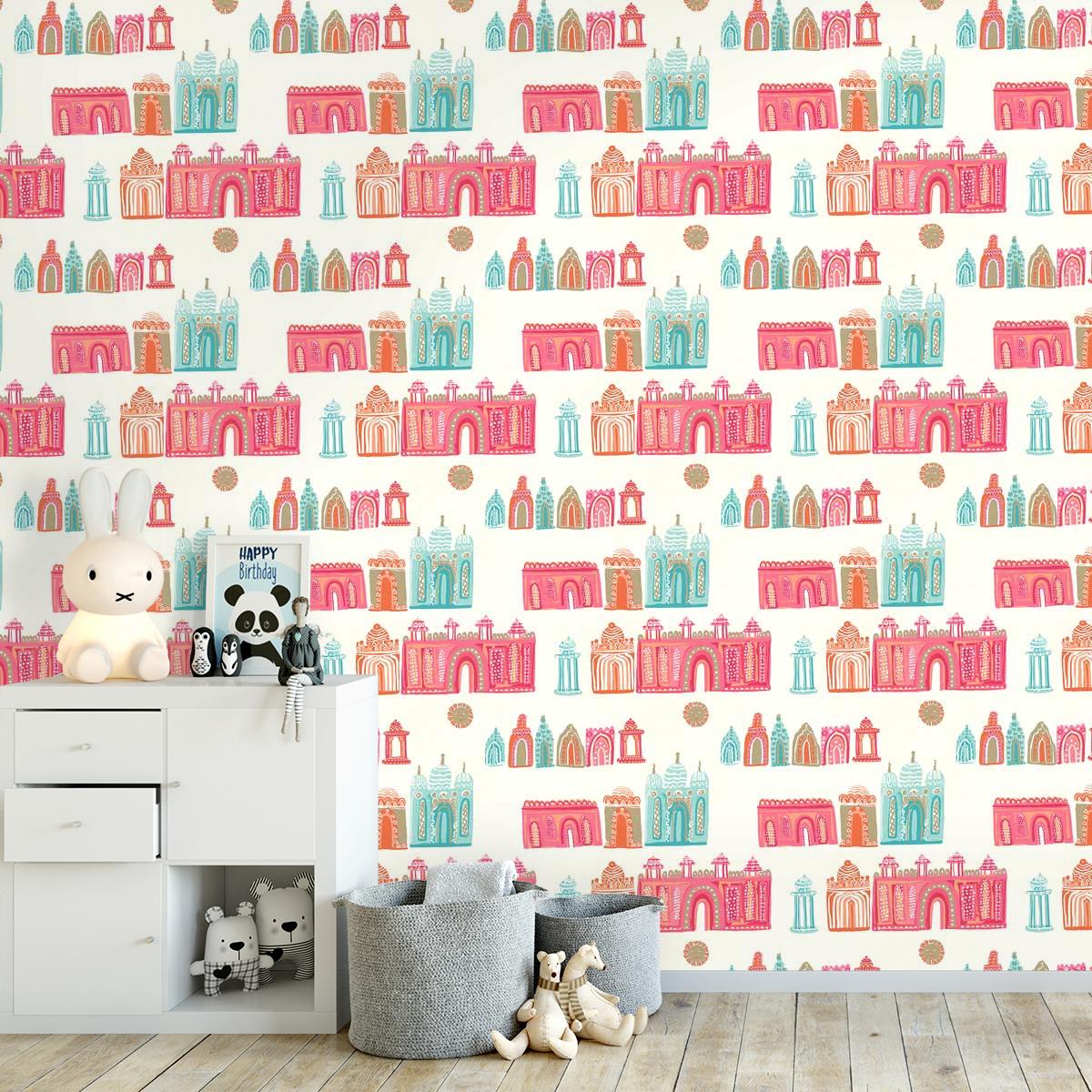 Pink City Wallpaper Villa Nova Original W570-01 Villa - Savuti Cole And Son - HD Wallpaper 