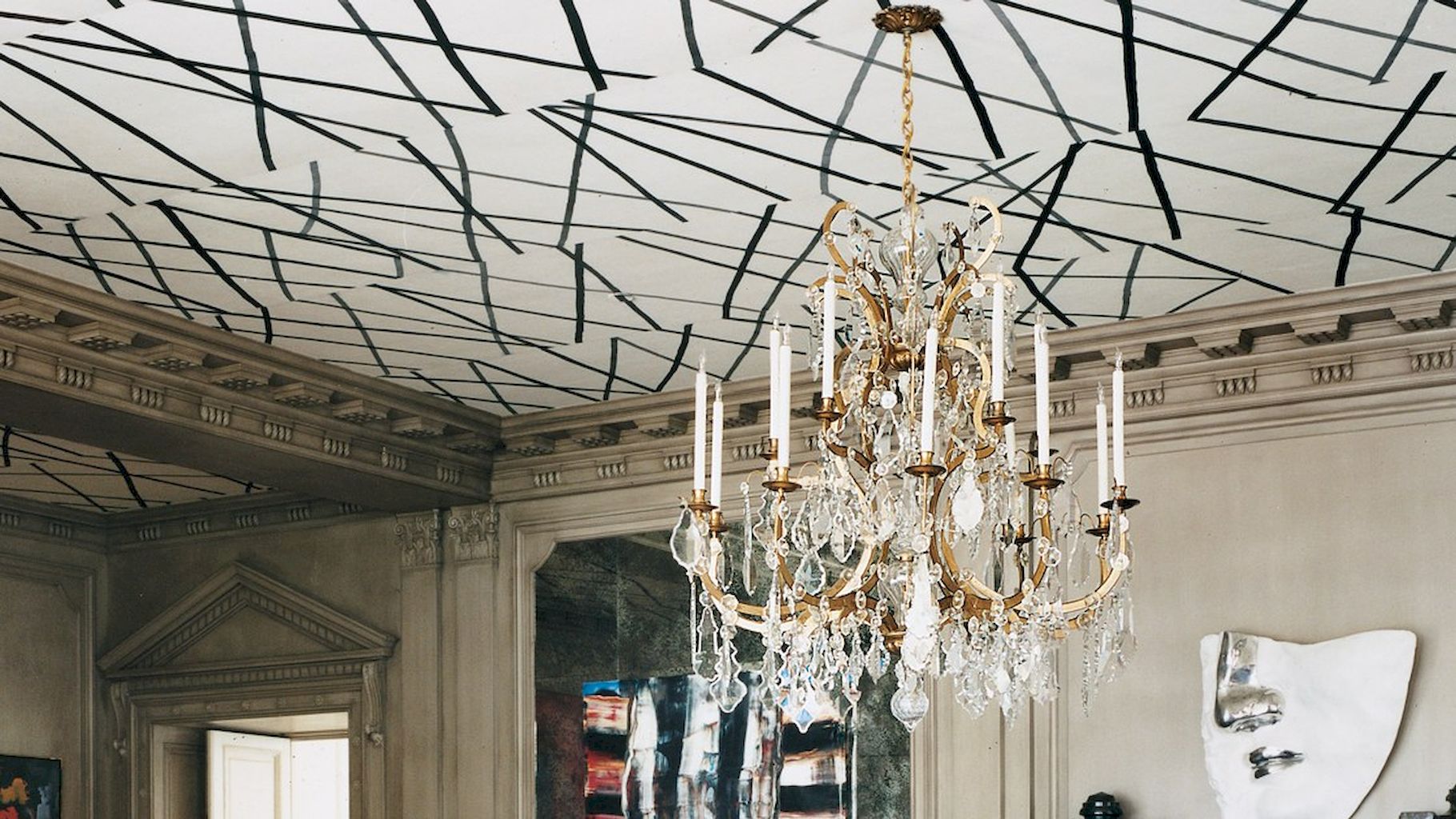 Diy Statement Ceiling Paint And Wallpaper Part - Ceiling Paint Design 2019 - HD Wallpaper 