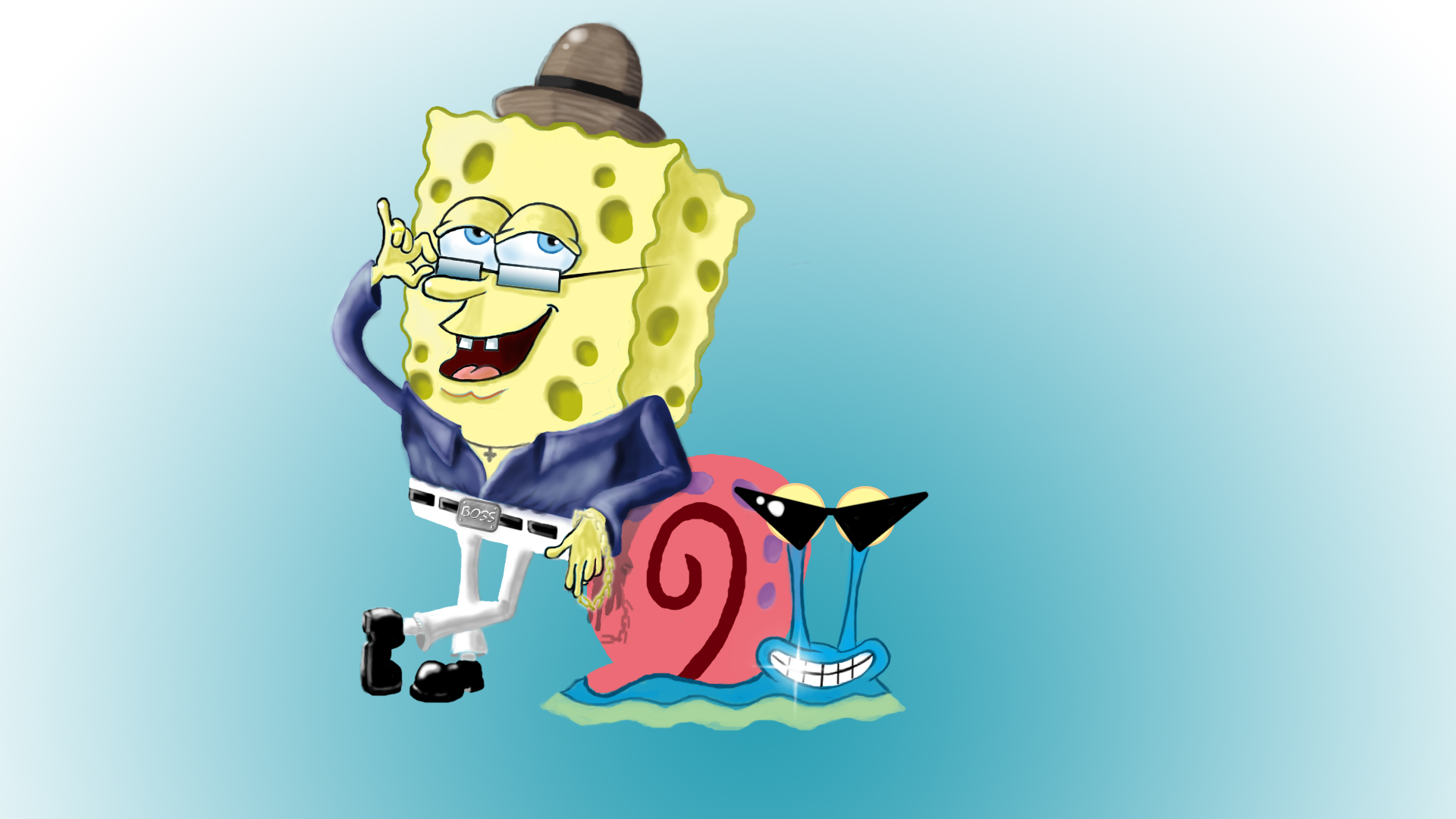 Coolbob And Gary - Gary Spongebob Background - HD Wallpaper 