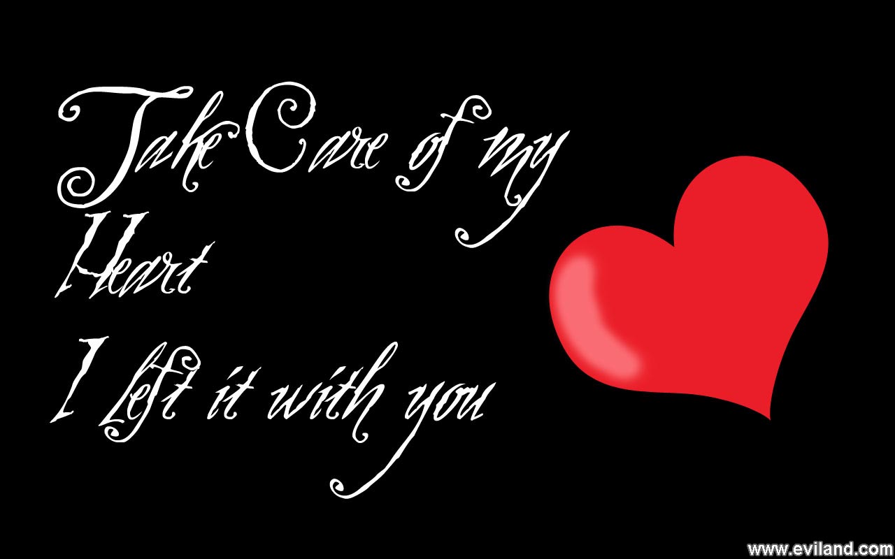 Take Care My Heart - HD Wallpaper 